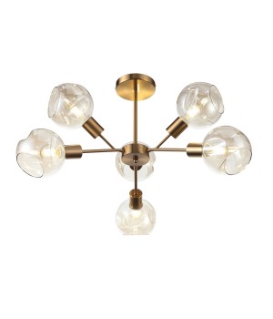 SLE155302-06 Люстра потолочная Античная медь/Янтарный E14 6*60W GENTORE-foto2