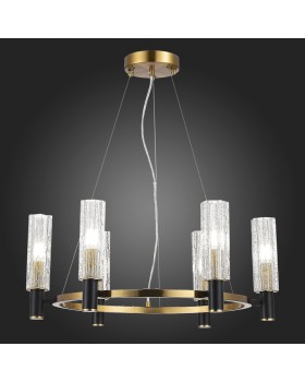 SL1238.303.06 Люстра подвесная ST-Luce Латунь/Кракелированное стекло E14 6*40W CASALI-foto5