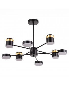 SLE6007-402-08 Светильник потолочный Черный, Золотистый/Черный, Золотистый LED 8*7W 3000K TEZZE-foto2