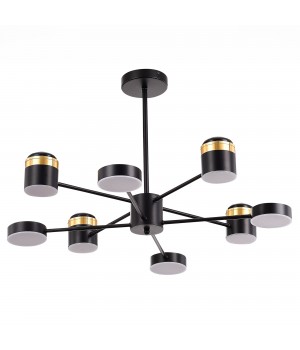 SLE6007-402-08 Светильник потолочный Черный, Золотистый/Черный, Золотистый LED 8*7W 3000K TEZZE-foto2