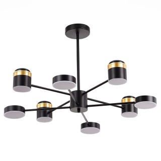 SLE6007-402-08 Светильник потолочный Черный, Золотистый/Черный, Золотистый LED 8*7W 3000K TEZZE-foto2