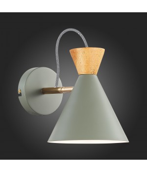 SLE125111-01 Бра Серый, Золотой/Серый, Темное дерево E14 1*40W Modica-foto4