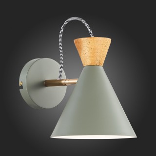 SLE125111-01 Бра Серый, Золотой/Серый, Темное дерево E14 1*40W Modica-foto4