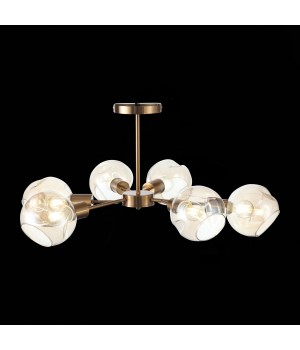 SLE155302-06 Люстра потолочная Античная медь/Янтарный E14 6*60W GENTORE-foto12