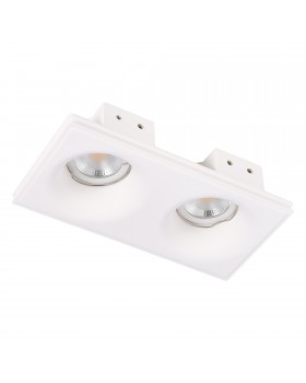 ST254.328.02 Св-к встр. из гипса Белый GU10 2*50W IP20 L200xW100xH45 180-240V Без ламп Встраиваемые светильники-foto2