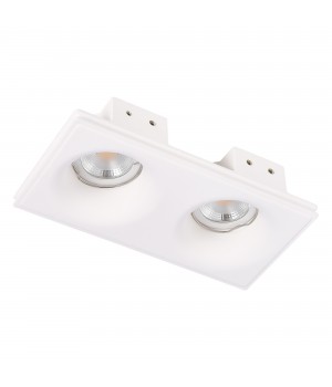 ST254.328.02 Св-к встр. из гипса Белый GU10 2*50W IP20 L200xW100xH45 180-240V Без ламп Встраиваемые светильники-foto2