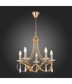 SLE120213-05 Светильник подвесной Французское золото E14 5*40W FILATTA-foto8