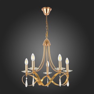 SLE120213-05 Светильник подвесной Французское золото E14 5*40W FILATTA-foto8