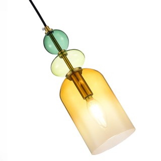 SL2000.213.01 Подвес ST-Luce Золотистый/Янтарный E14 1*40W GEA-foto3