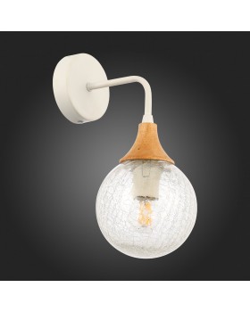 SLE109501-01 Светильник настенный Белый, Светлое дерево/Прозрачный E14 1*60W LIONE-foto4