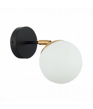 SLE220401-01 Бра Черный, Латунь/Белый E27 1*60W FORLI-foto2