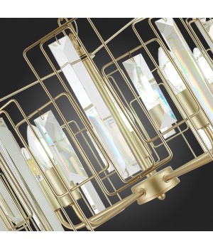 SLE103403-05 Люстра подвесная Шампань/Прозрачный E14 5*40W GIANO-foto3