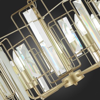 SLE103403-05 Люстра подвесная Шампань/Прозрачный E14 5*40W GIANO-foto3