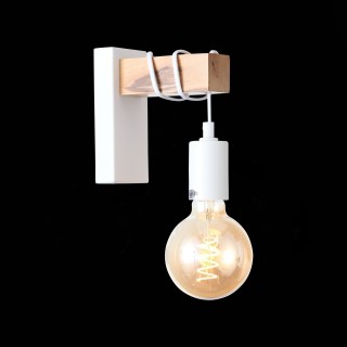 SL1142.501.01 Светильник настенный Белый, Светлое дерево E27 1*60W BAGETTI-foto6