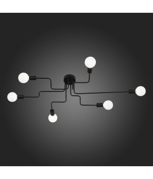 SL419.442.06 Люстра потолочная Черный E27 6*60W ANO-foto7