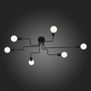 SL419.442.06 Люстра потолочная Черный E27 6*60W ANO-foto7