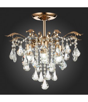 SLE160202-04 Светильник потолочный Французское золото/Прозрачный E27 4*60W KRISTO-foto7