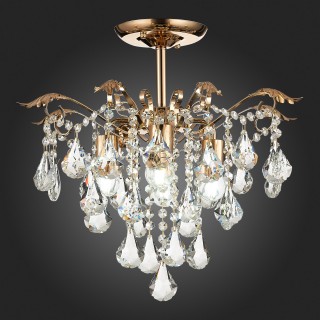 SLE160202-04 Светильник потолочный Французское золото/Прозрачный E27 4*60W KRISTO-foto7