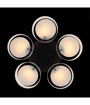 SL483.402.05 Люстра потолочная Черный/Белый E27 5*60W FORESTA-foto4