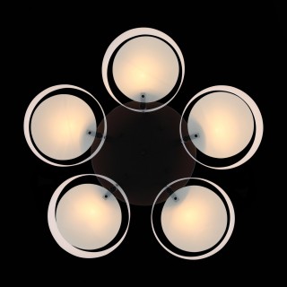 SL483.402.05 Люстра потолочная Черный/Белый E27 5*60W FORESTA-foto4