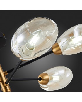 SLE155502-06 Люстра потолочная Черный, Латунь/Янтарный E14 6*40W GLOA-foto3