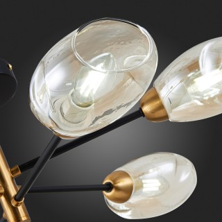 SLE155502-06 Люстра потолочная Черный, Латунь/Янтарный E14 6*40W GLOA-foto3