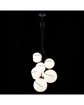 SLE103143-06 Светильник подвесной Черный/Белый E27 6*60W SATTURO-foto4