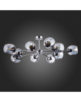 SLE155402-10 Люстра потолочная Хром/Дымчатый E27 10*60W PALLO-foto8