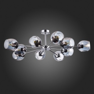 SLE155402-10 Люстра потолочная Хром/Дымчатый E27 10*60W PALLO-foto8