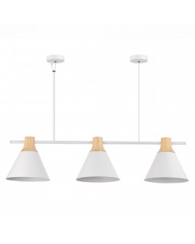 SLE125103-03 Светильник подвесной Белый/Белый, Светлое дерево E14 3*40W MODICA-foto2