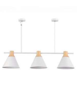 SLE125103-03 Светильник подвесной Белый/Белый, Светлое дерево E14 3*40W MODICA-foto2