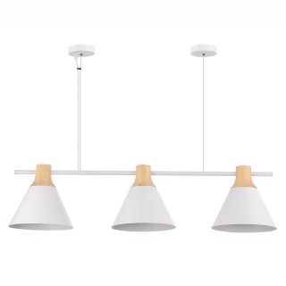 SLE125103-03 Светильник подвесной Белый/Белый, Светлое дерево E14 3*40W MODICA-foto2