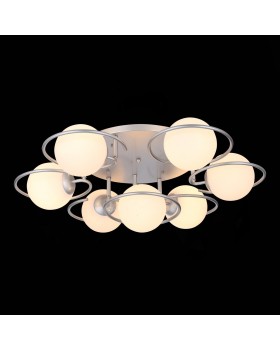 SL418.102.07 Люстра потолочная Серебристый/Белый E27 7*60W GALIO-foto4