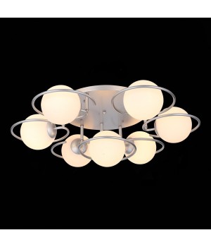 SL418.102.07 Люстра потолочная Серебристый/Белый E27 7*60W GALIO-foto4