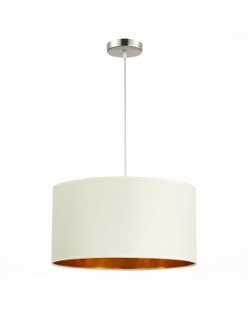 SLE300553-01 Светильник подвесной Никель/Золотистый, Светло-бежевый E27 1*40W BRESCIA-foto2