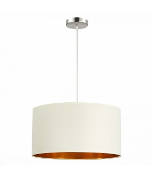 SLE300553-01 Светильник подвесной Никель/Золотистый, Светло-бежевый E27 1*40W BRESCIA-foto2