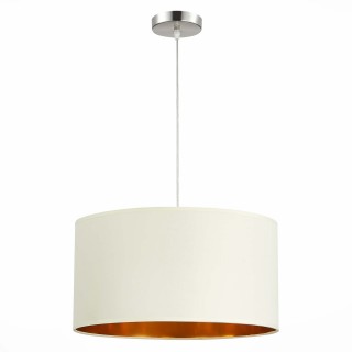 SLE300553-01 Светильник подвесной Никель/Золотистый, Светло-бежевый E27 1*40W BRESCIA-foto2