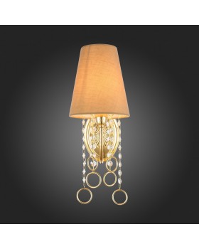 SL1138.201.01 Бра Французское золото/Бежевый, Прозрачный E14 1*40W MEDDO-foto9