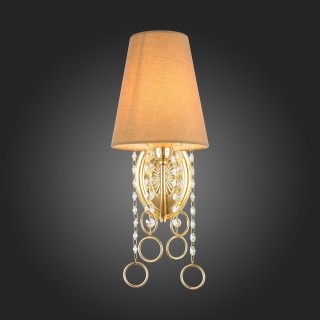 SL1138.201.01 Бра Французское золото/Бежевый, Прозрачный E14 1*40W MEDDO-foto9