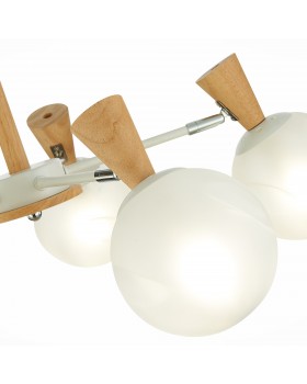 SLE220702-05 Люстра потолочная Белый, Светлое дерево/Белый E14 5*40W CATANIA-foto3