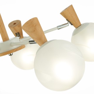 SLE220702-05 Люстра потолочная Белый, Светлое дерево/Белый E14 5*40W CATANIA-foto3