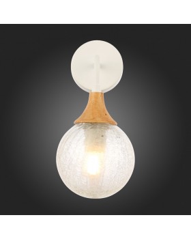 SLE109501-01 Светильник настенный Белый, Светлое дерево/Прозрачный E14 1*60W LIONE-foto12