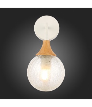 SLE109501-01 Светильник настенный Белый, Светлое дерево/Прозрачный E14 1*60W LIONE-foto12