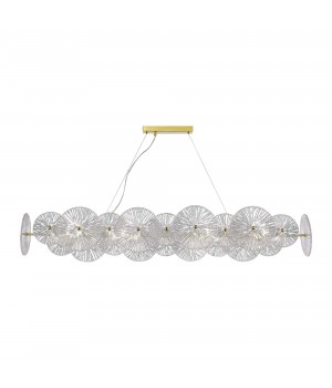 SL1657.213.08 Люстра подвесная ST-Luce Золотистый/Прозрачный E14 8*40W FLERO-foto3