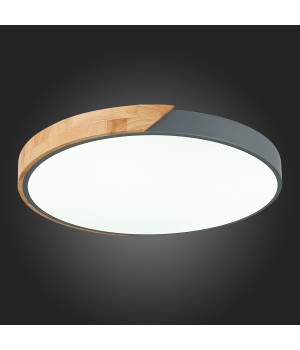 SLE200972-01 Светильник потолочный Серый, Светлое дерево/Белый LED 1*45W 3000K/4000K/6000K FESTA-foto3