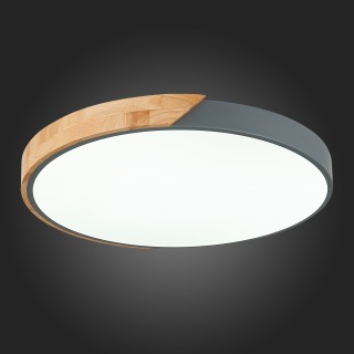 SLE200972-01 Светильник потолочный Серый, Светлое дерево/Белый LED 1*45W 3000K/4000K/6000K FESTA-foto3