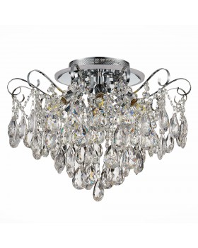 SLE160002-06 Светильник потолочный Хром/Прозрачный E14, LED 6+1*40/6(подсветка)W LITERO