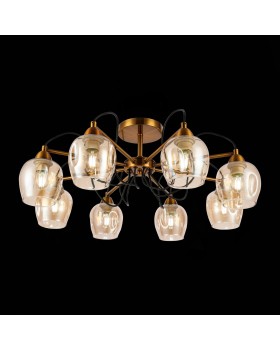 SLE110002-08 Люстра потолочная Бронза/Янтарный E27 8*60W ACRO-foto4