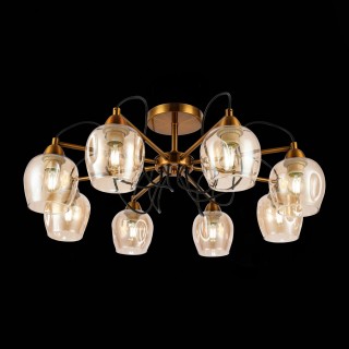 SLE110002-08 Люстра потолочная Бронза/Янтарный E27 8*60W ACRO-foto4