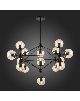 SLE154903-15 Люстра подвесная Черный/Янтарный E27 15*40W LACOTTA-foto5